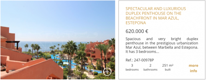 Spectacular and luxurious duplex penthouse on the beachfront in Mar Azul, Estepona